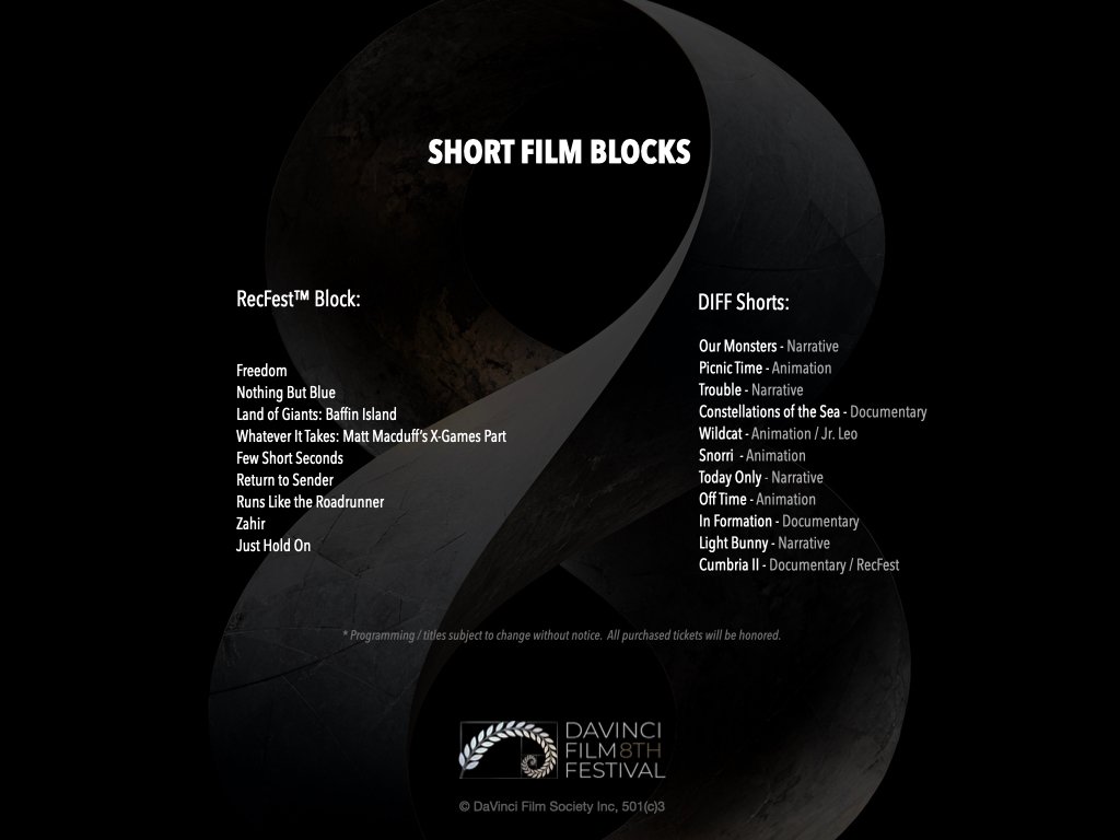 DaVinci International Film Festival 8th Edition DaVinci International Film Festival 8th Edition